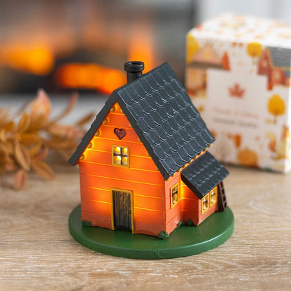 Russet Brown Woodland House LED Light Up Decoration