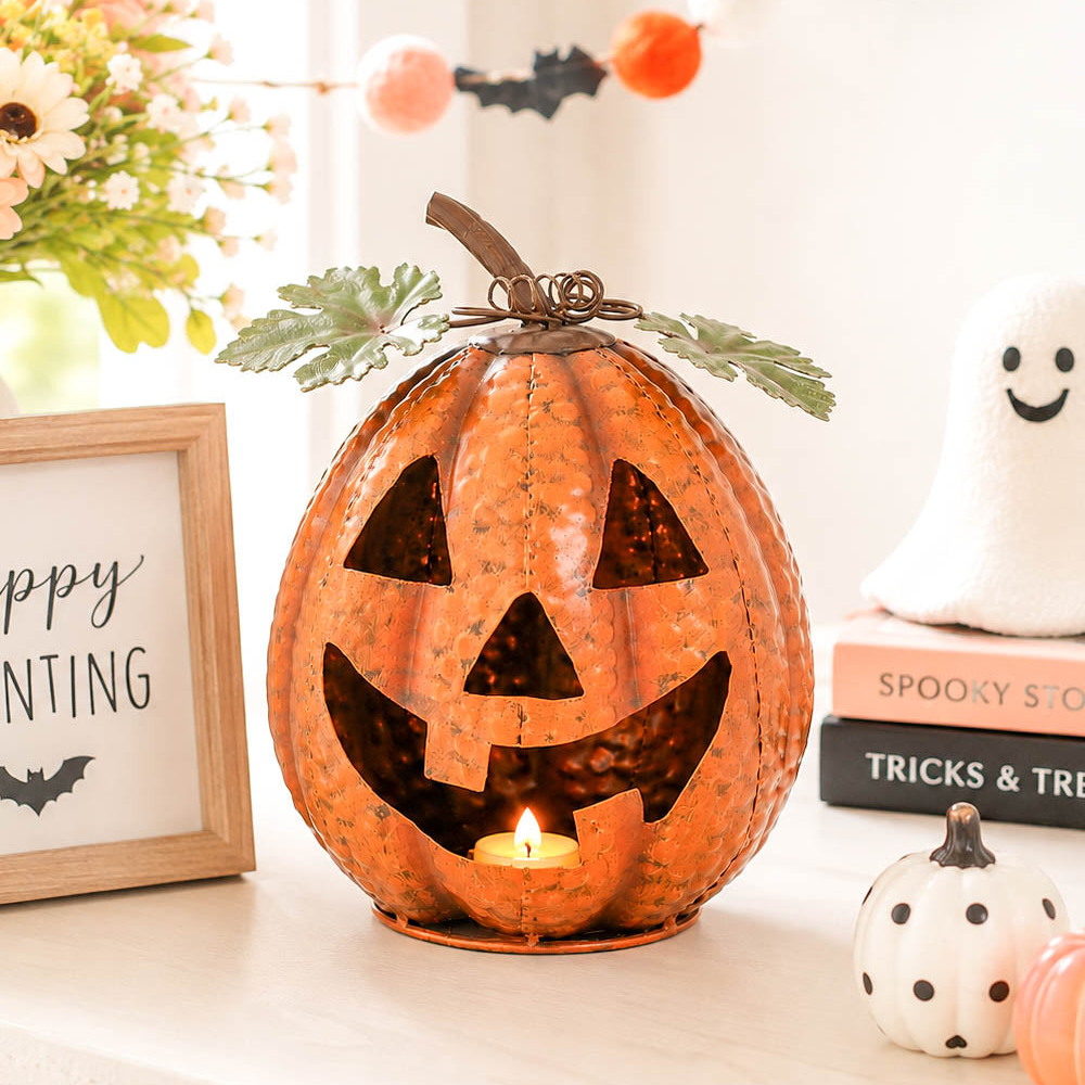 Metal Light Up Pumpkin