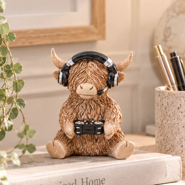 Gamer Happy Highland Cow