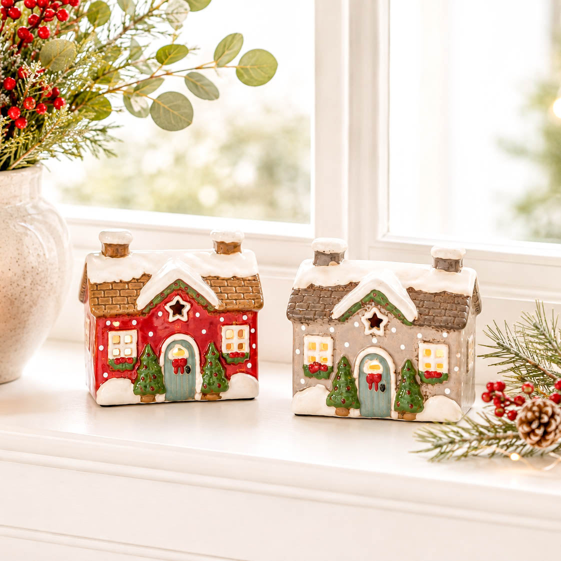 Holly Cottage Small Tealight House