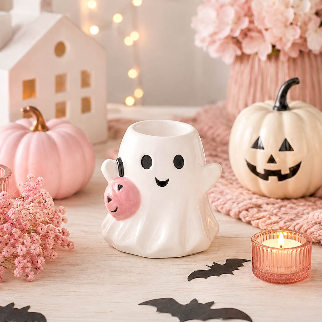 White Ghost Tealight Holder