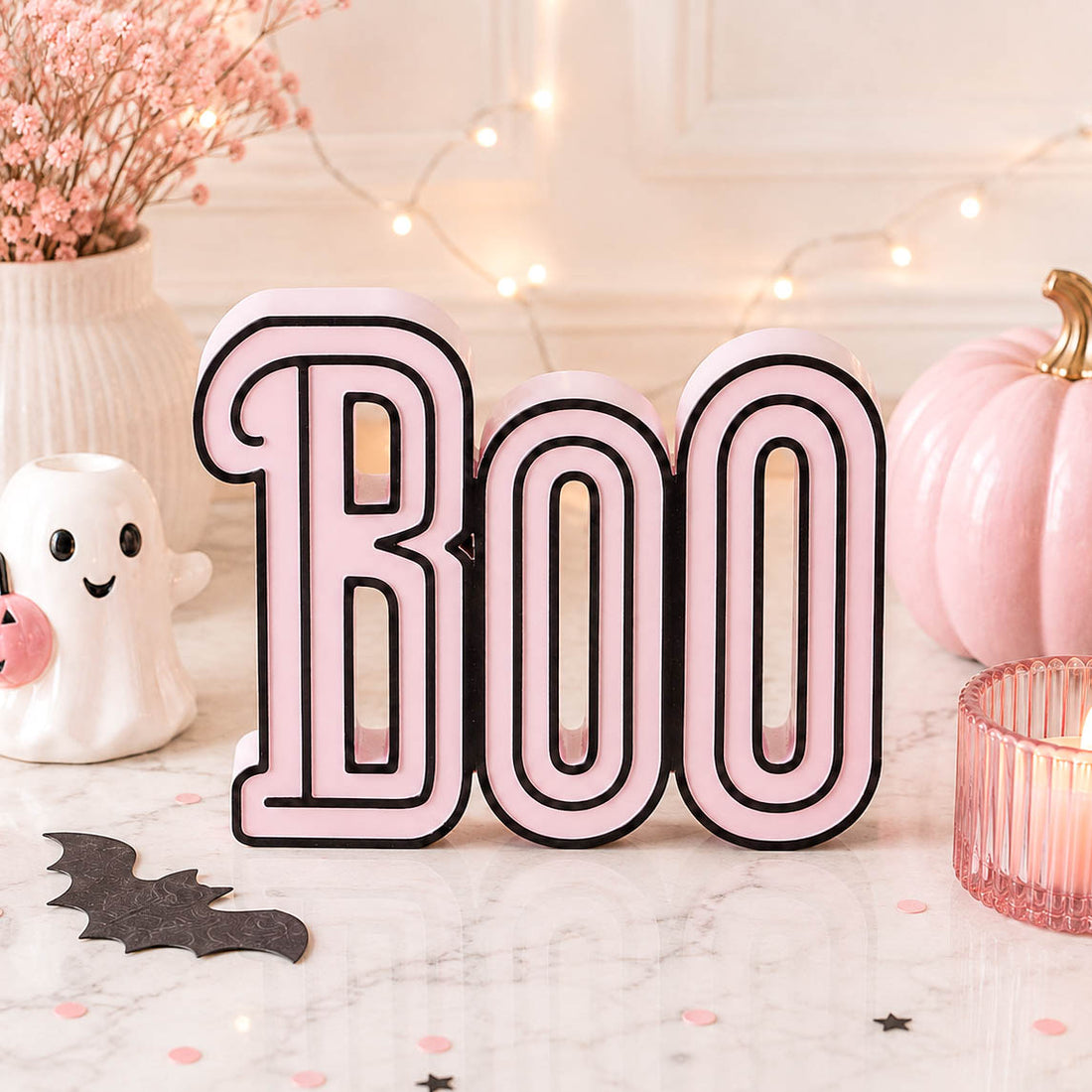 Rustic Pink Boo Sign