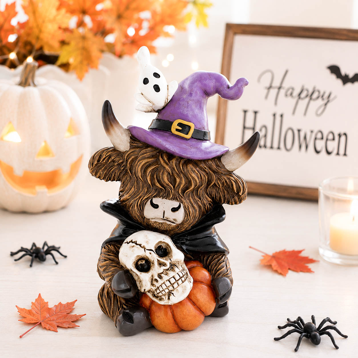 Halloween Witch Highland Cow