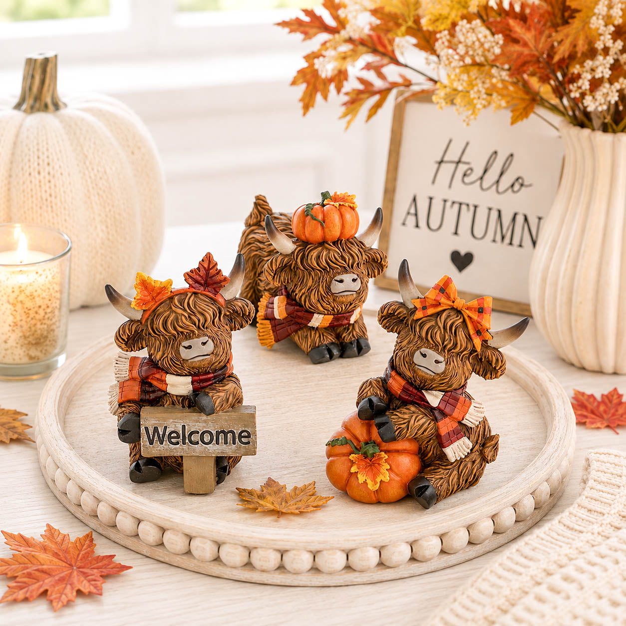 Small Autumn Highland Cow