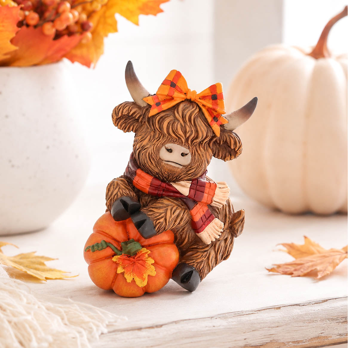 Small Autumn Highland Cow