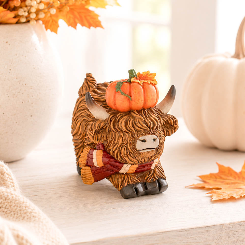 Small Autumn Highland Cow