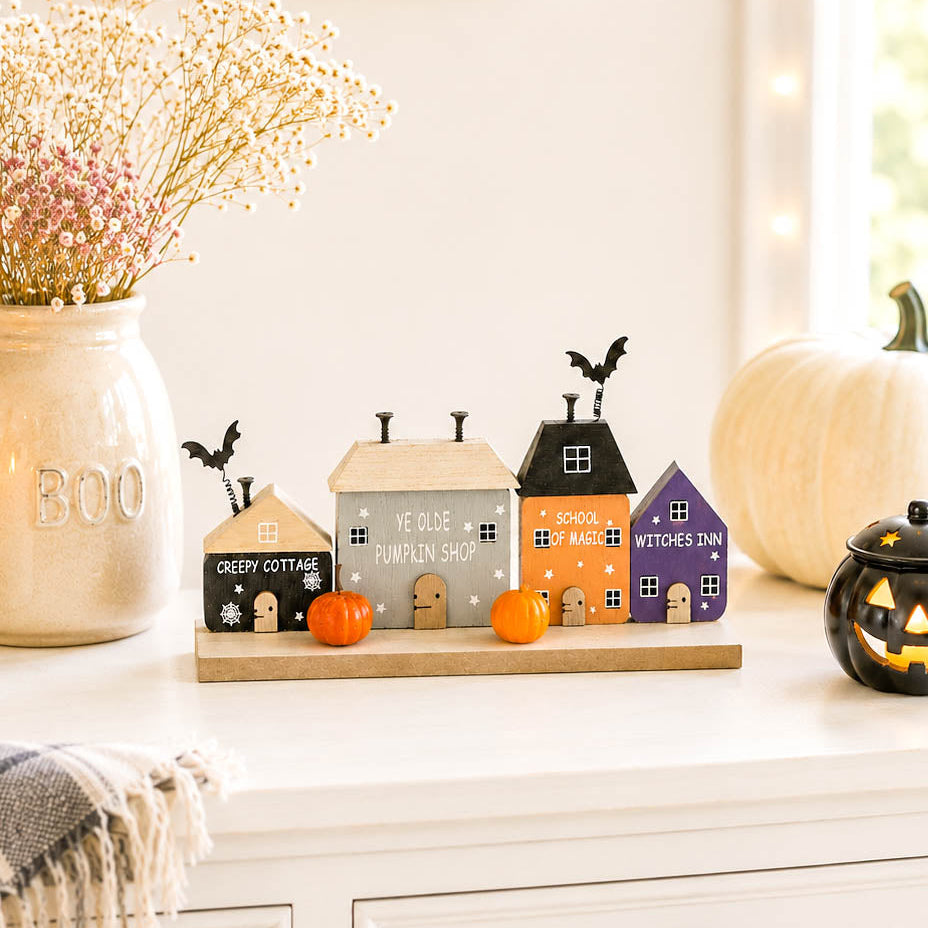 Halloween Street Houses Block