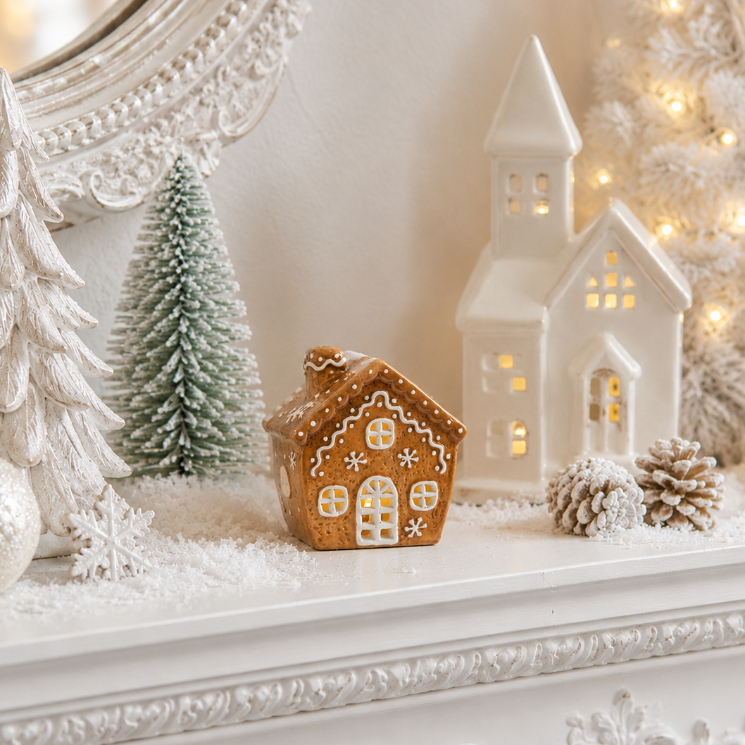 Small Gingerbread LED House