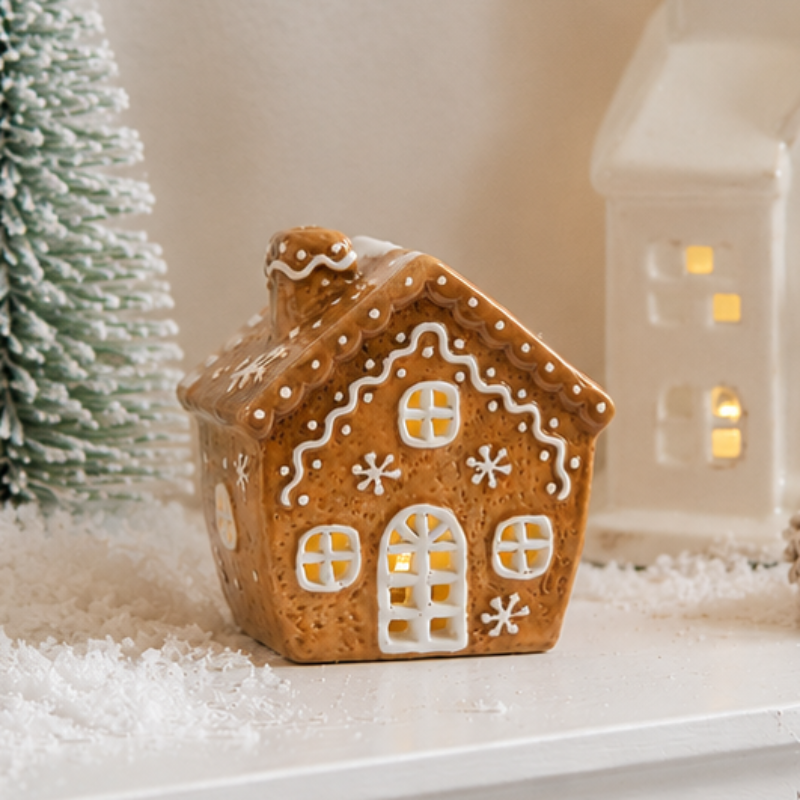 Small Gingerbread LED House