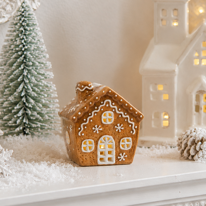 Small Gingerbread LED House