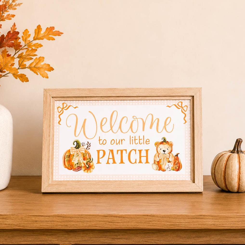 Welcome To Our Little Patch Easel Plaque