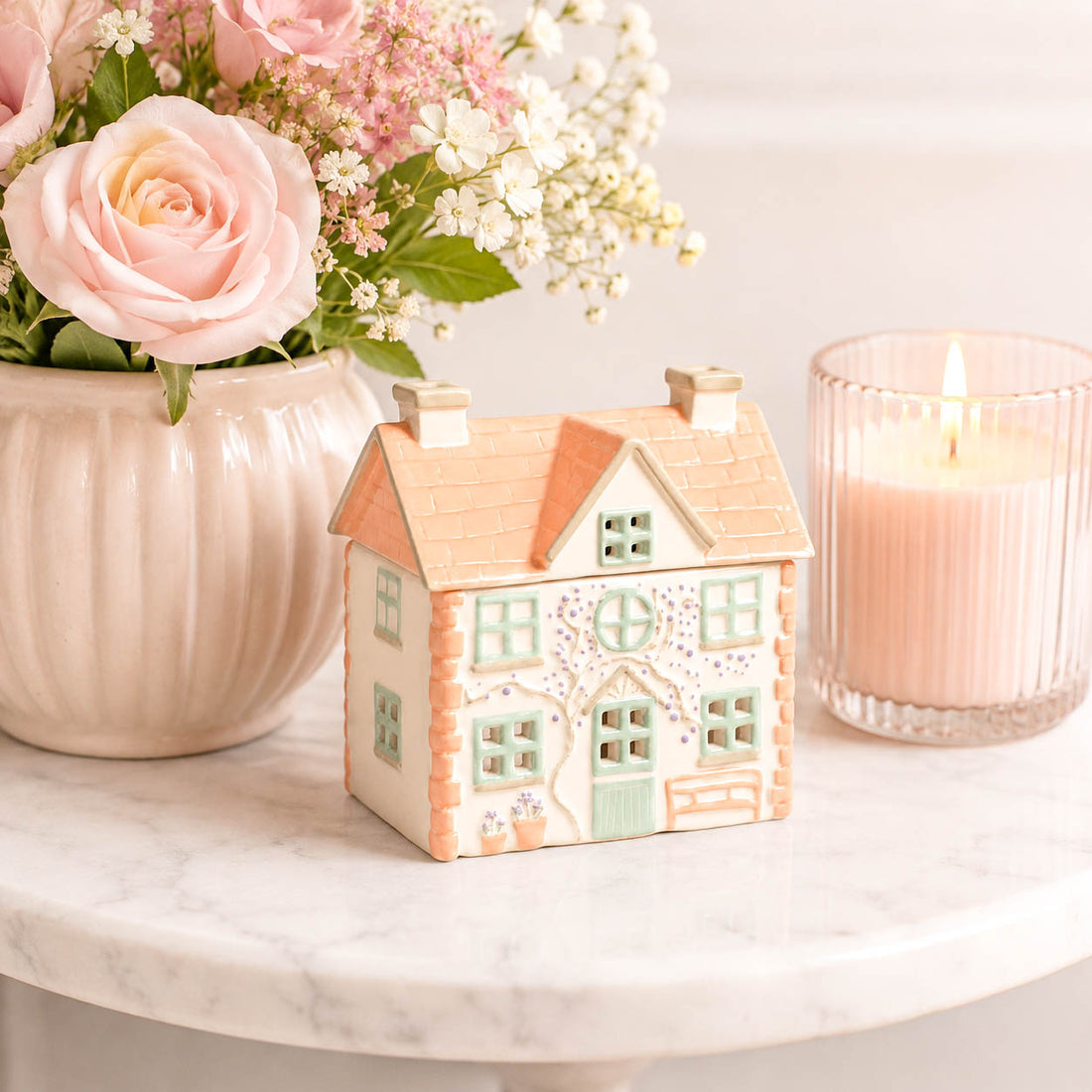 Pastel Cottage Oil Burner &amp; Wax Warmer