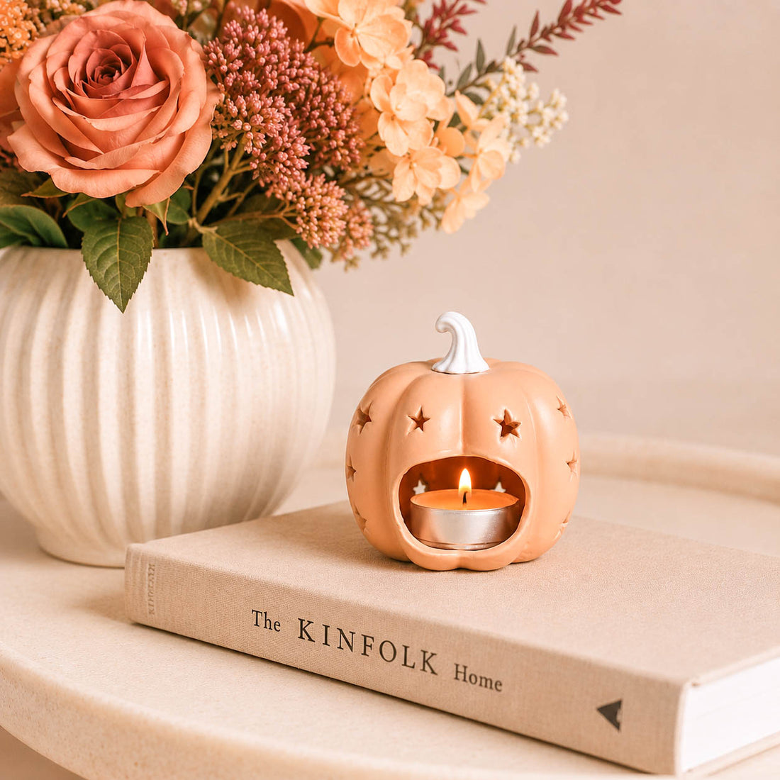 Starry Pumpkin Tealight Holder
