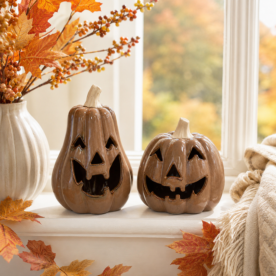Chocolate Brown Pumpkin Ornament