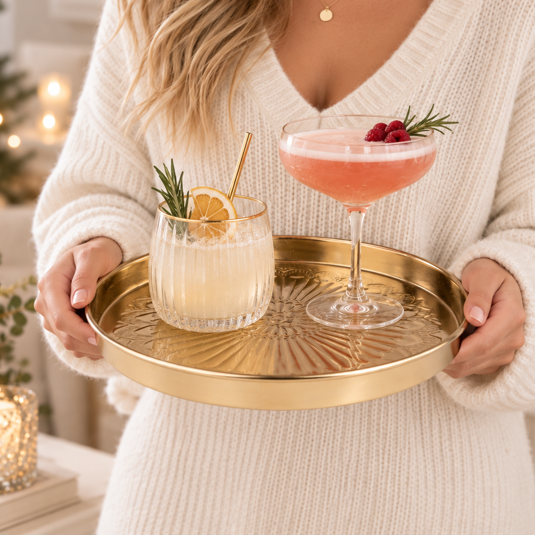 Gold Metal Decorative Tray