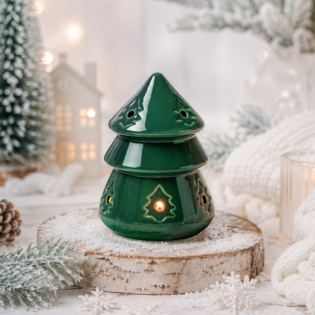 Green Christmas Tree Oil Burner