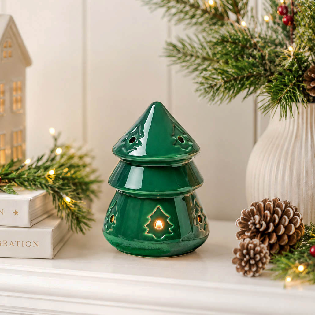 Green Christmas Tree Oil Burner