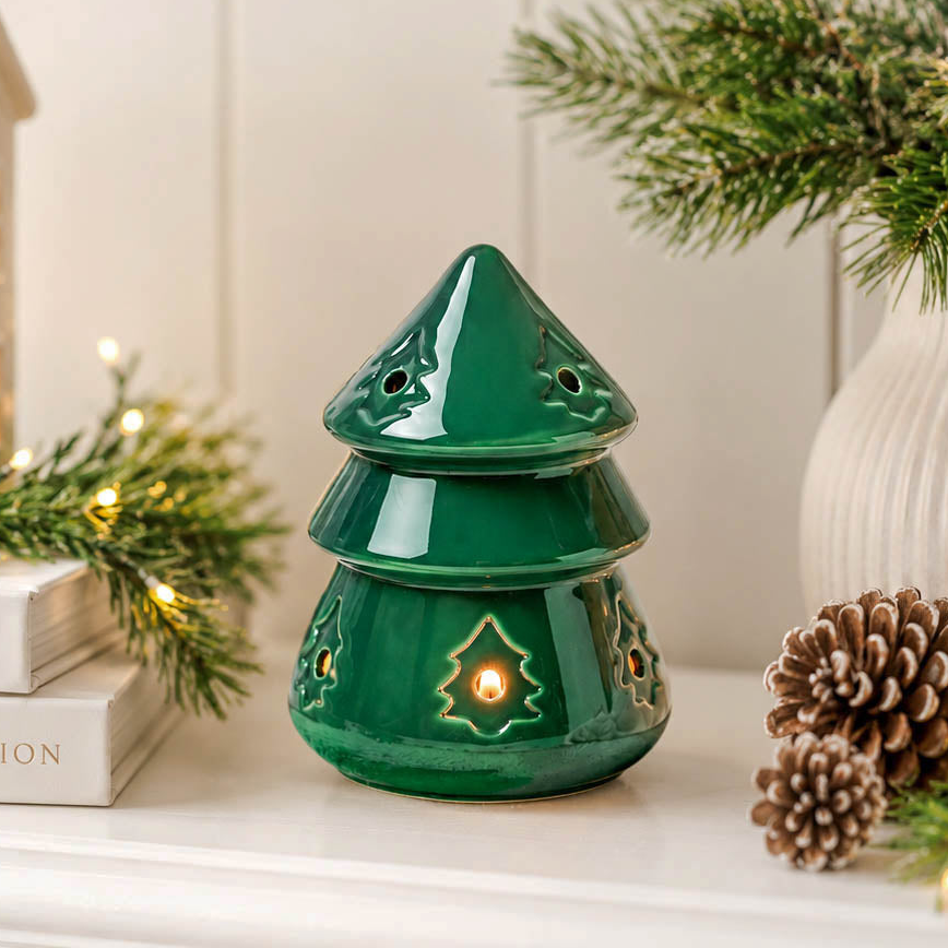 Green Christmas Tree Oil Burner