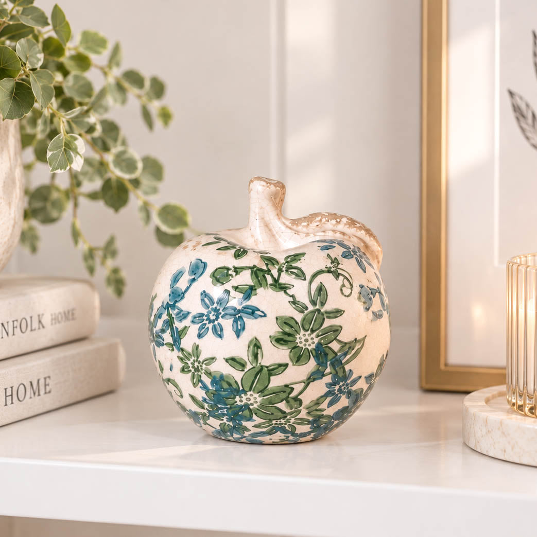 Green &amp; Blue Vintage Stoneware Apple