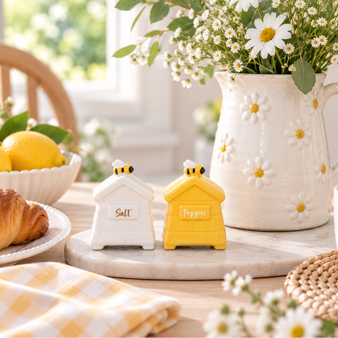 Beehive Salt &amp; Pepper Shakers