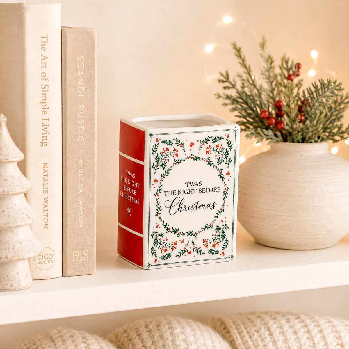 Twas The Night Before Christmas Mini Book Vase