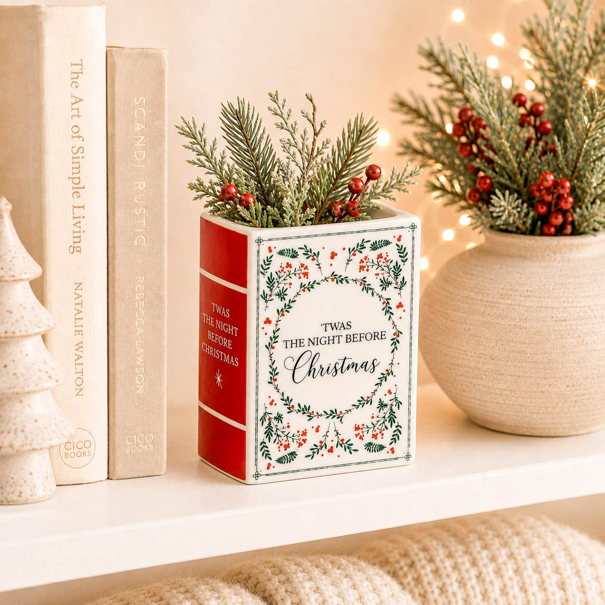 Twas The Night Before Christmas Mini Book Vase