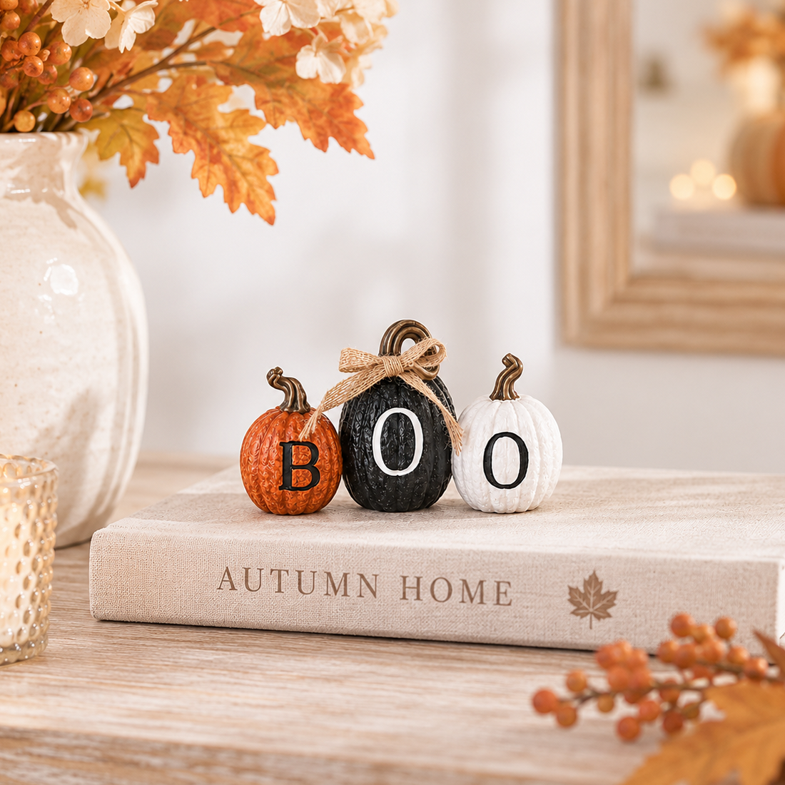 Small Boo Pumpkins