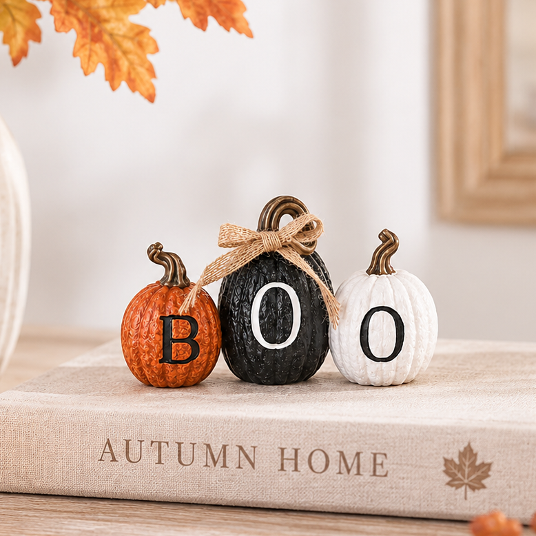 Small Boo Pumpkins