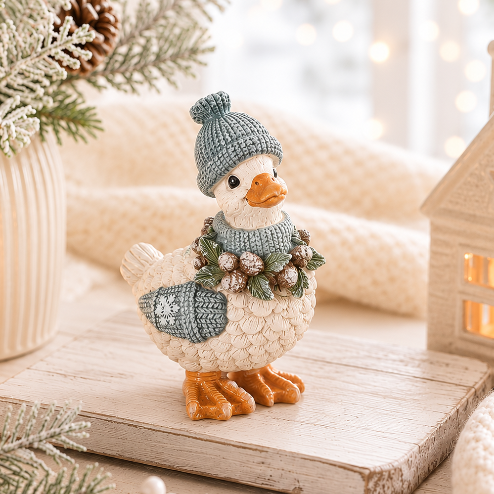 Winter Duck with Hat &amp; Scarf