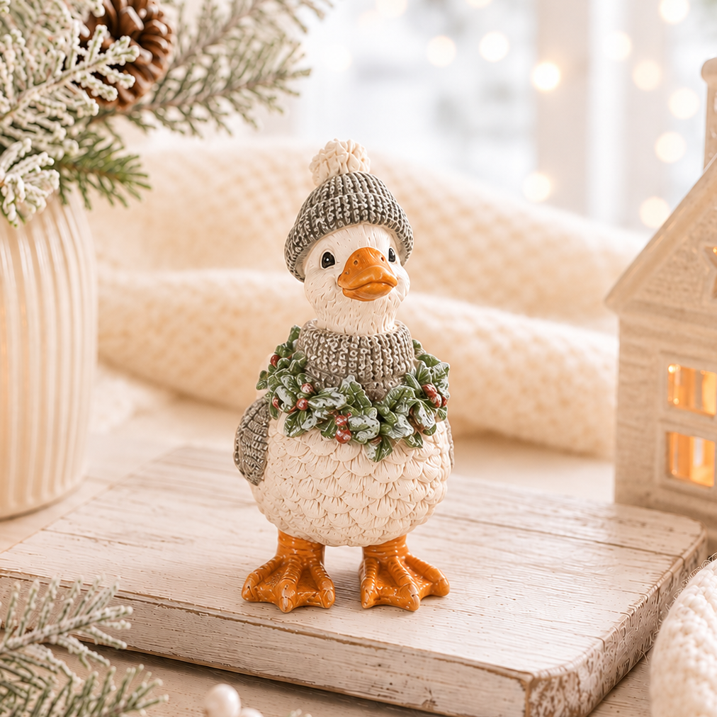Winter Duck with Hat &amp; Scarf