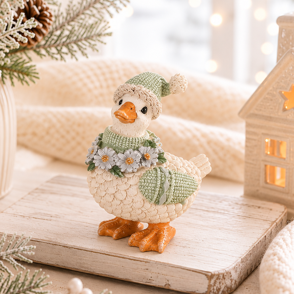 Winter Duck with Hat &amp; Scarf