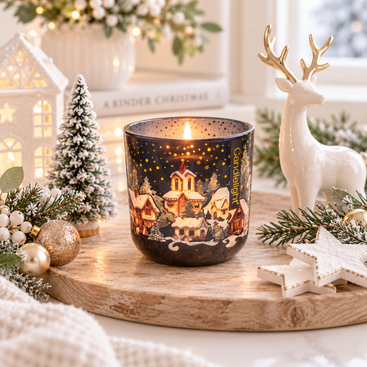 Starlit Night Sweet Frankincense LED Christmas Candle