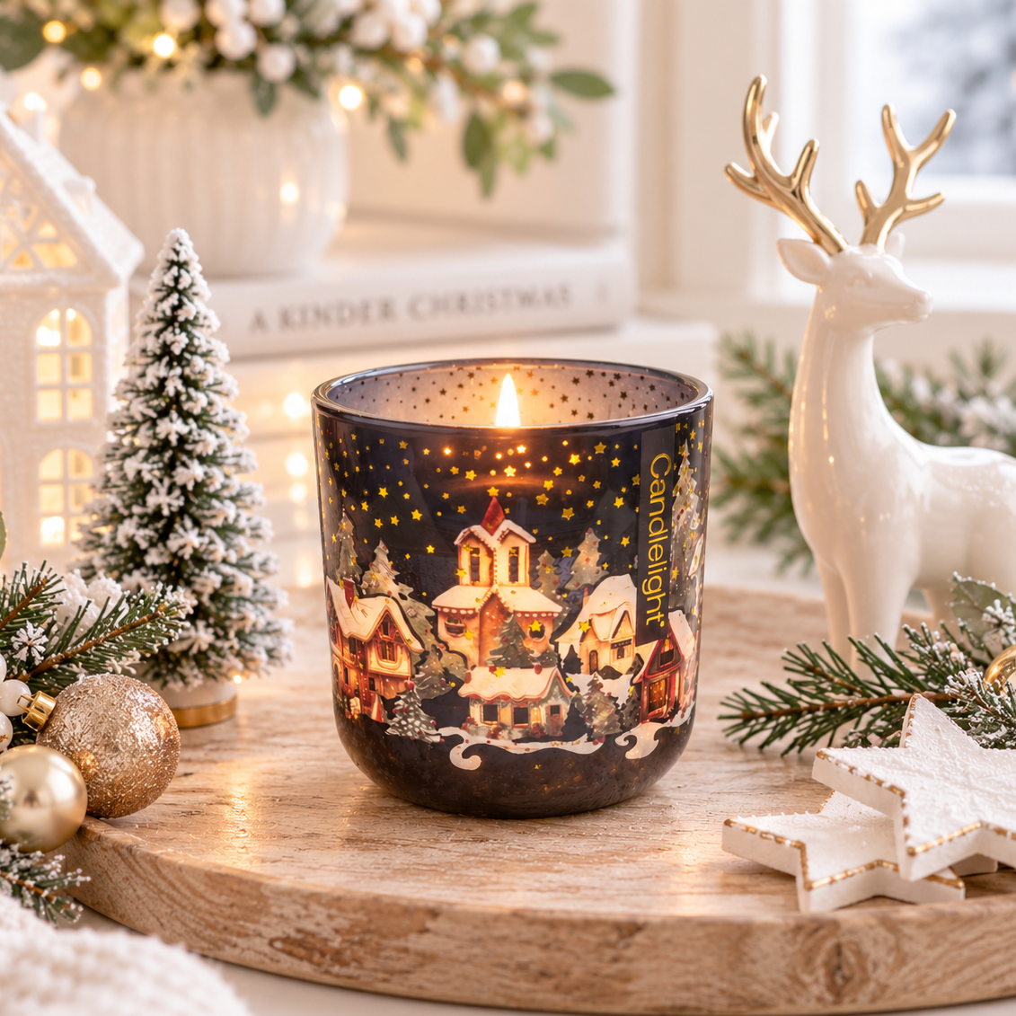Starlit Night Sweet Frankincense LED Christmas Candle