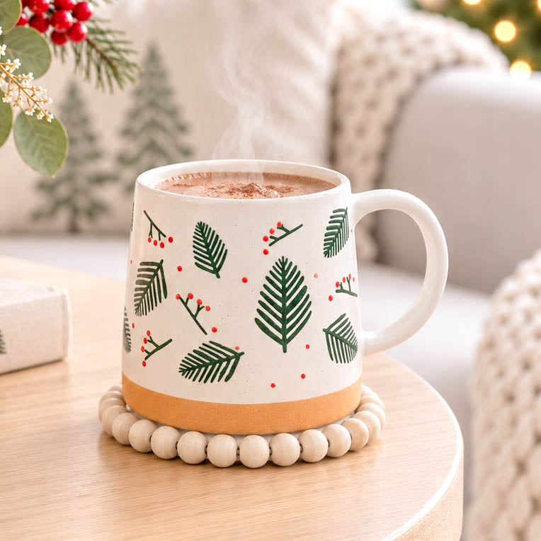 Pine Sprigs &amp; Berries Stoneware Mug