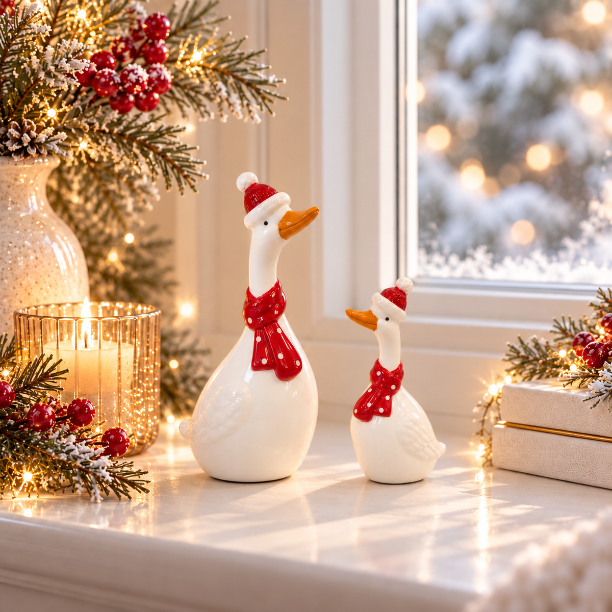 Christmas Goose with Scarf