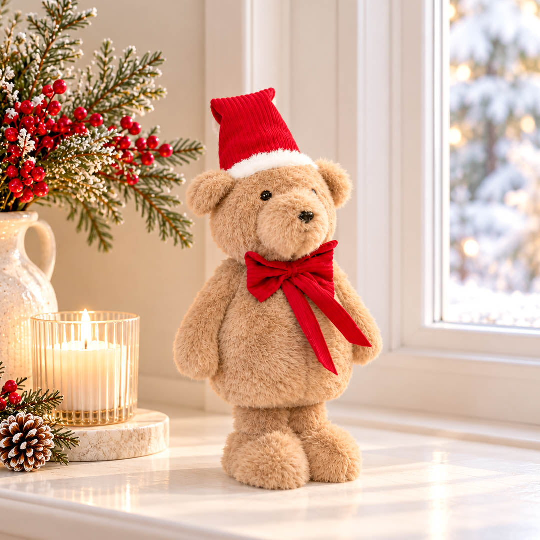 Standing Plush Christmas Bear