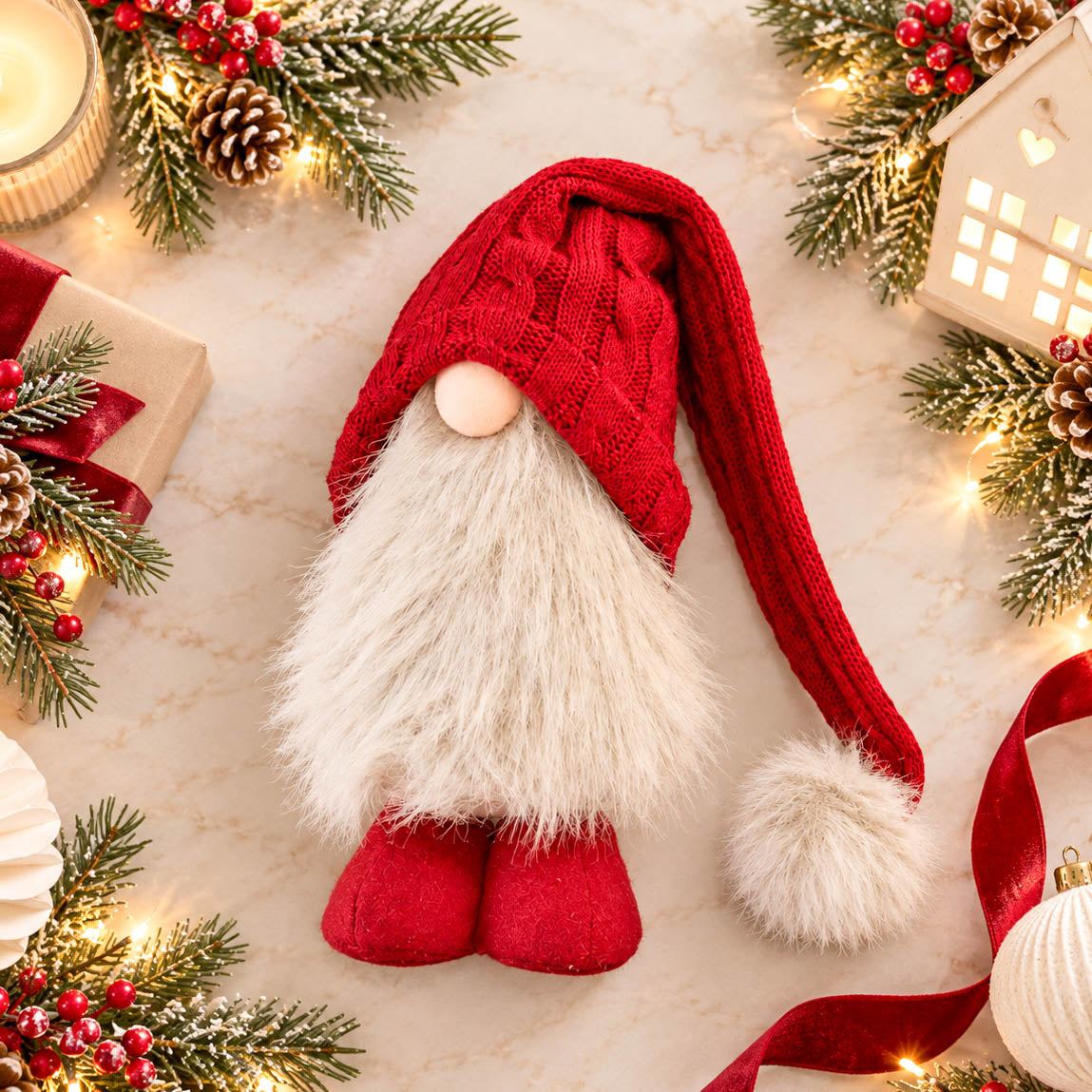 Red Standing Christmas Gonk