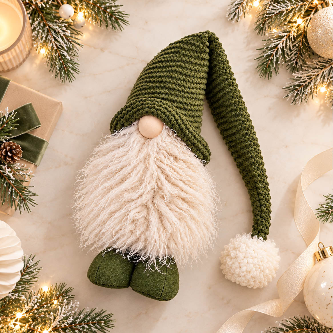 Green Standing Christmas Gonk