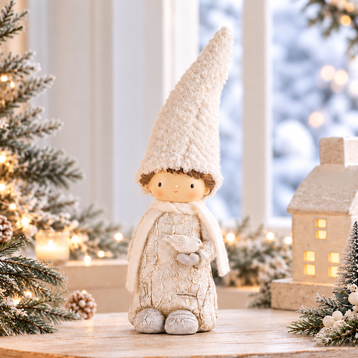 Winter White Festive Nordic Figure