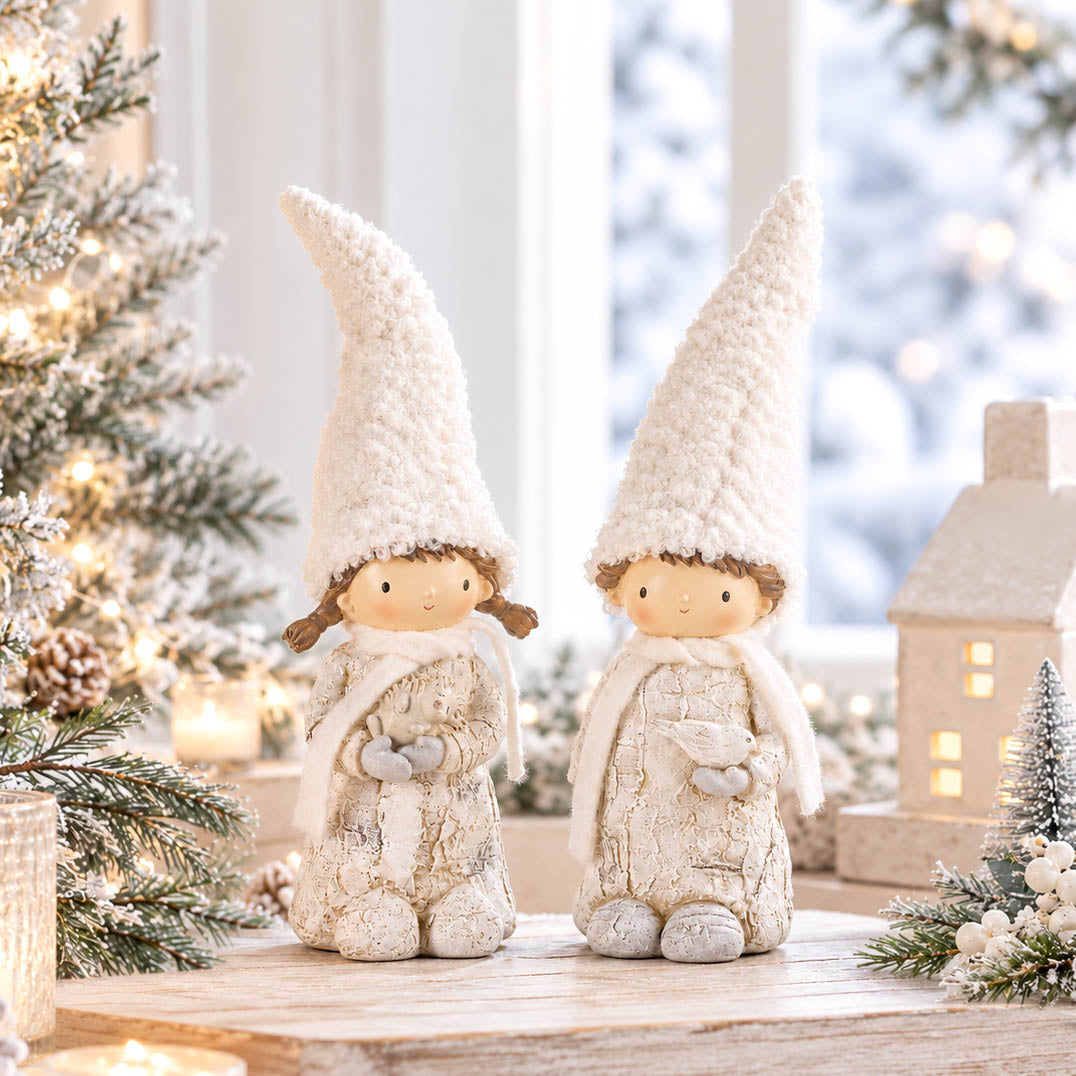Winter White Festive Nordic Figure