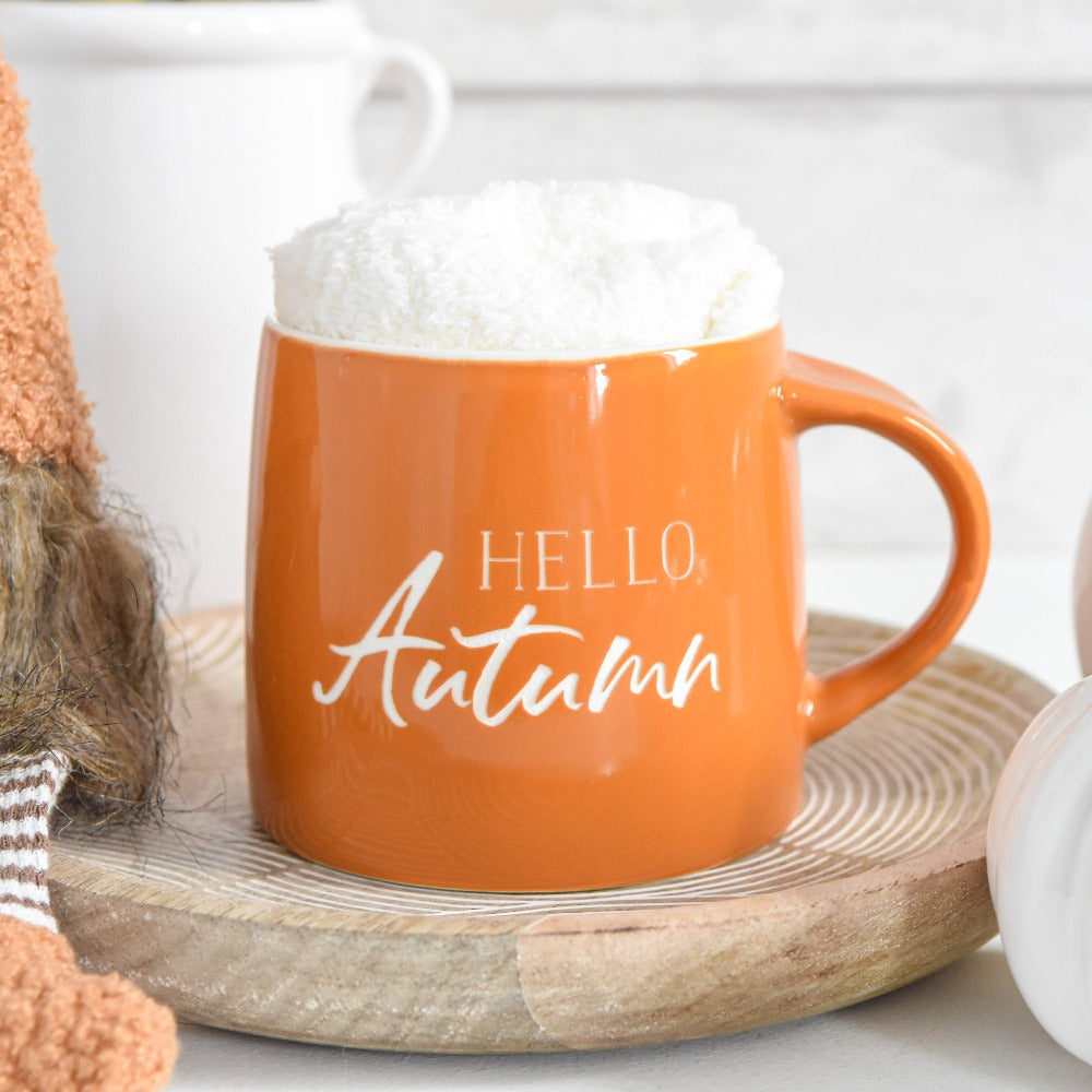 Hello Autumn Mug &amp; Cosy Socks Gift Set
