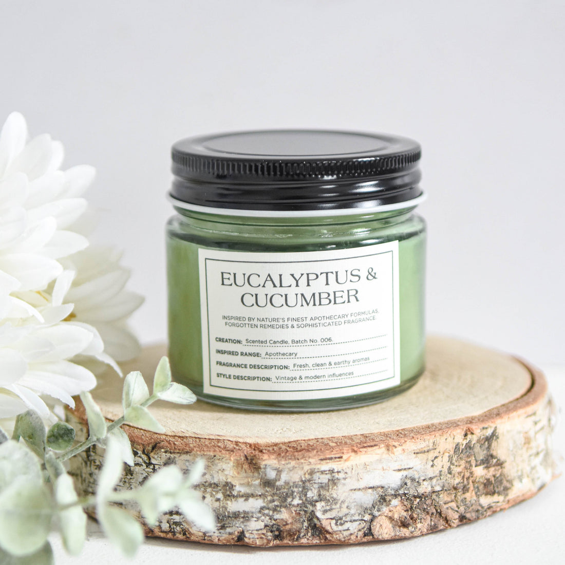 Eucalyptus &amp; Cucumber Small Glass Jar Candle