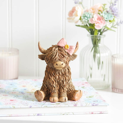 Pretty In Pink Happy Highland Cow
