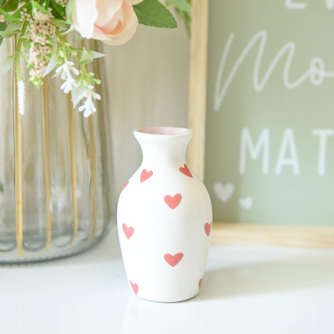 Mini Heart Bud Vase