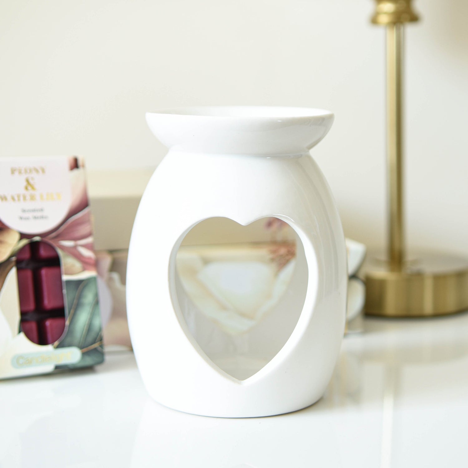 White Heart Oil &amp; Wax Warmer