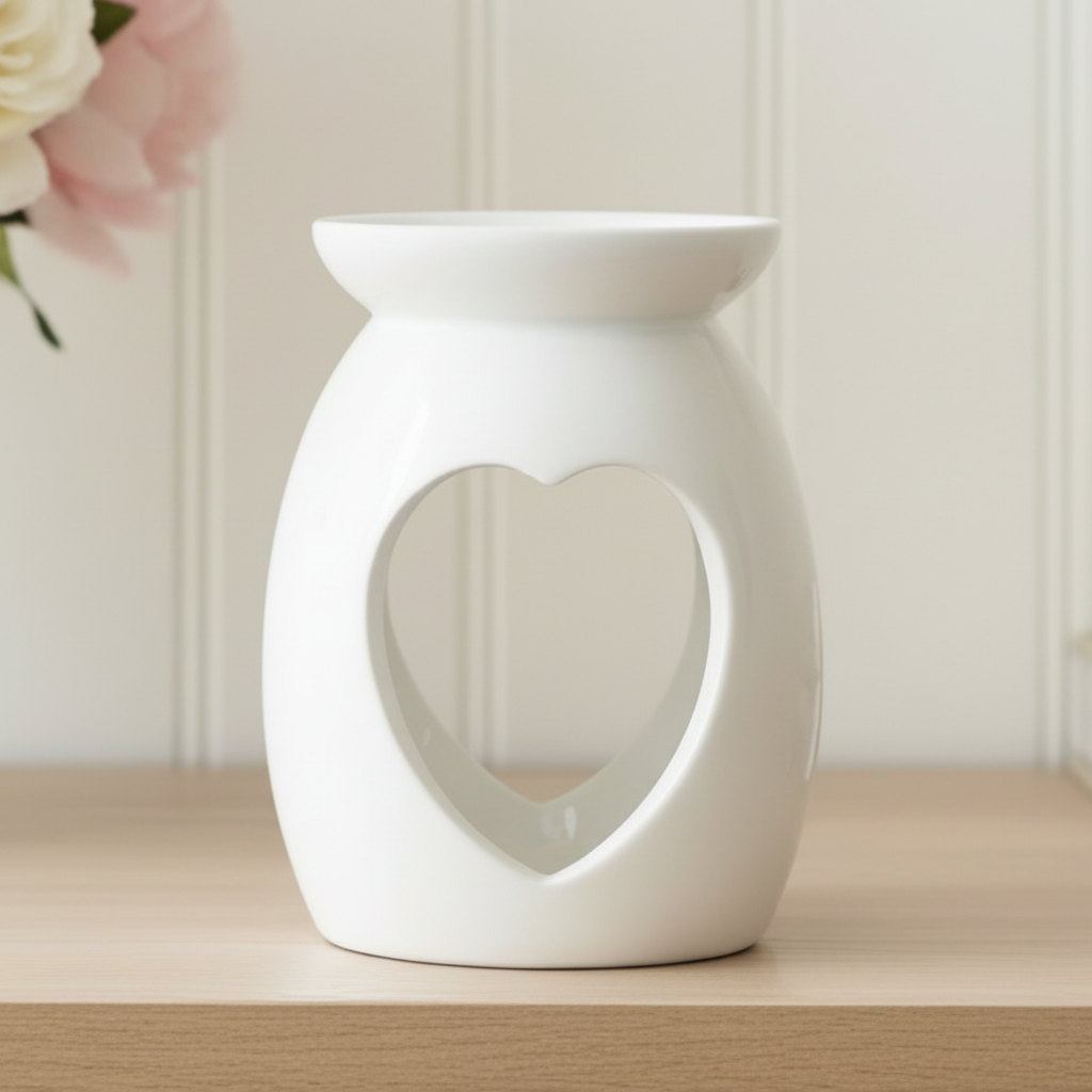 White Heart Oil &amp; Wax Warmer