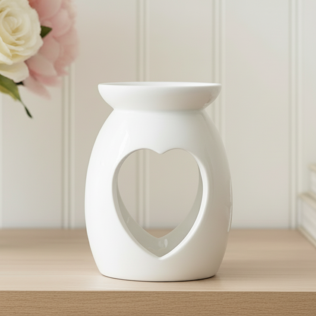 White Heart Oil &amp; Wax Warmer