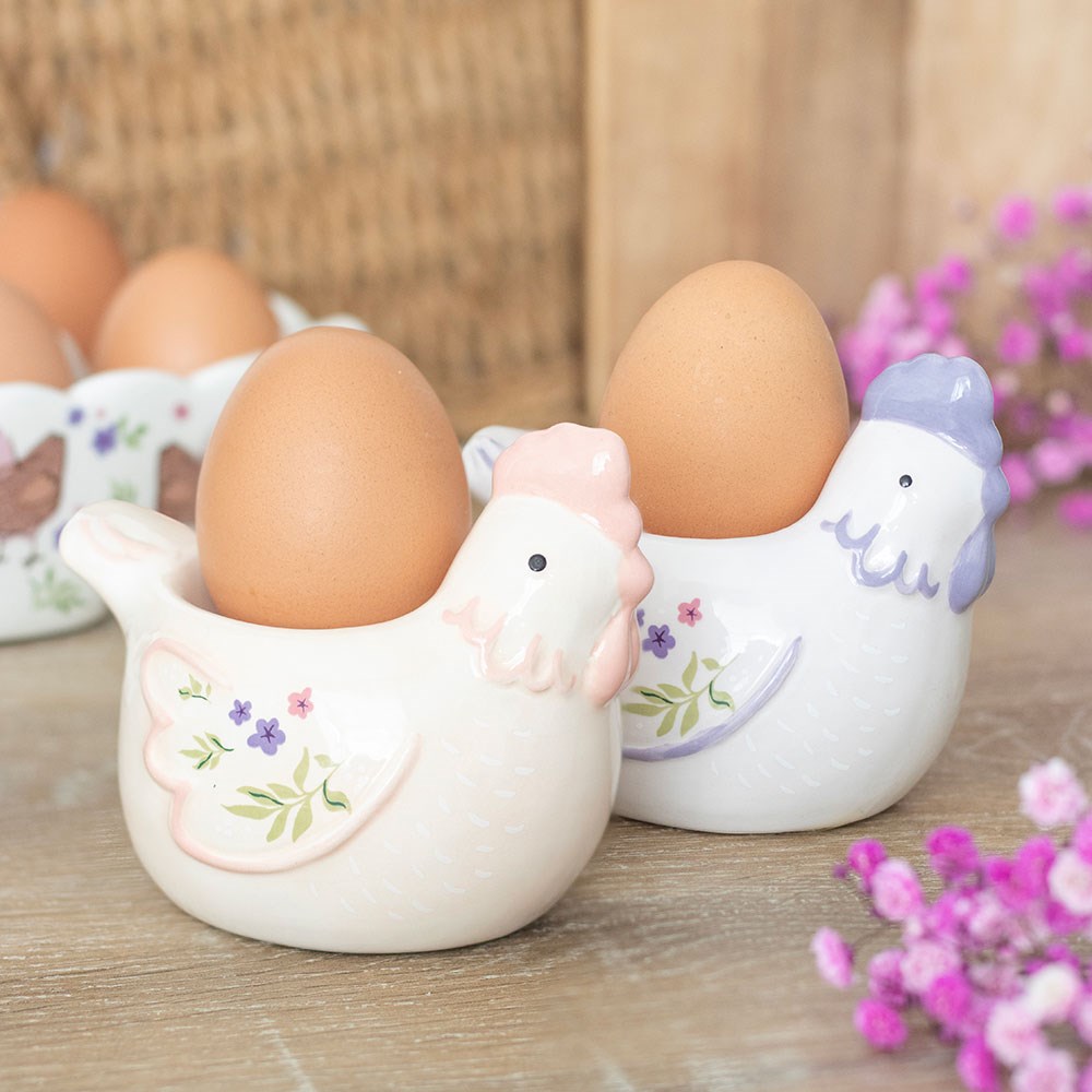 Hen Shaped Egg Cups Set of 2
