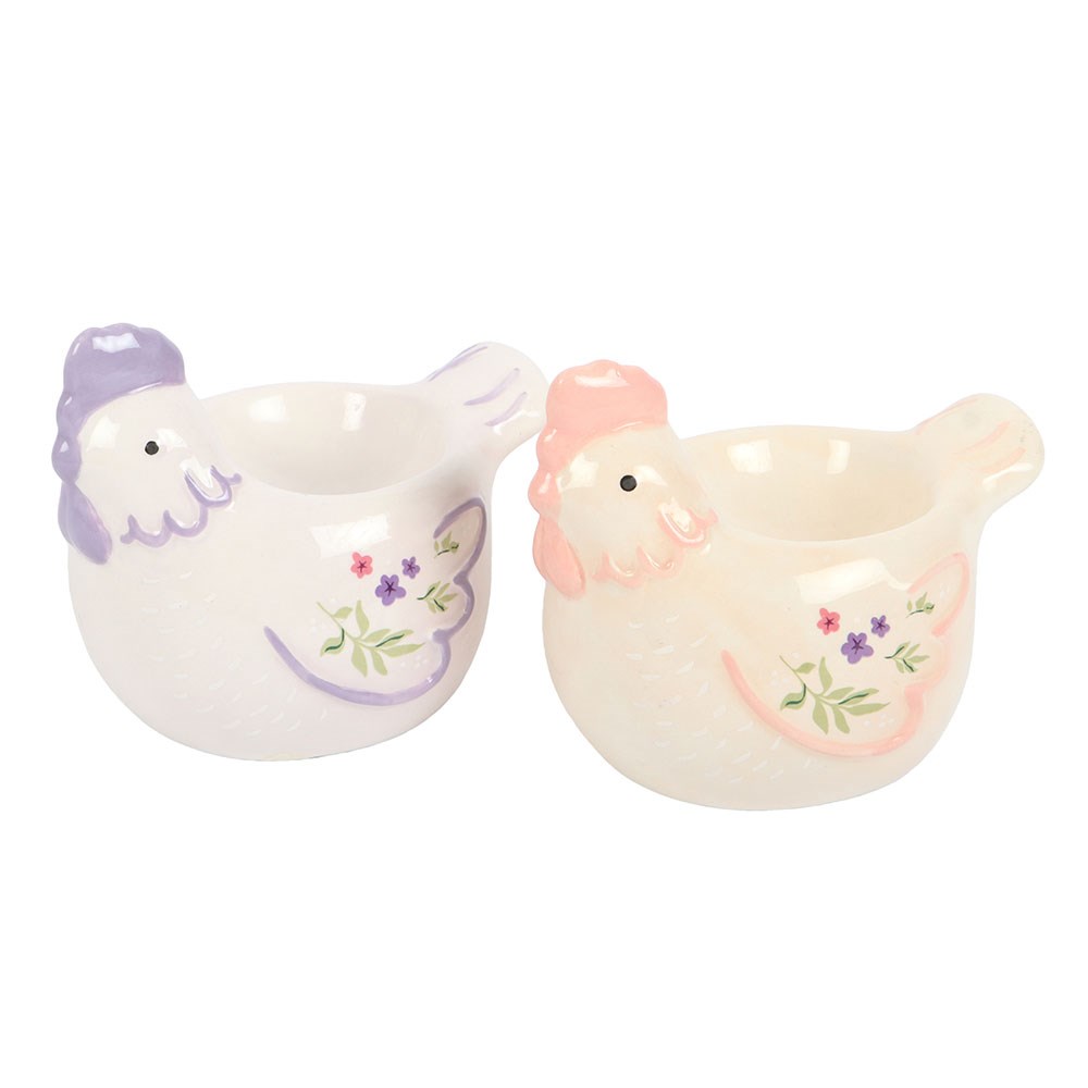 Hen Shaped Egg Cups Set of 2