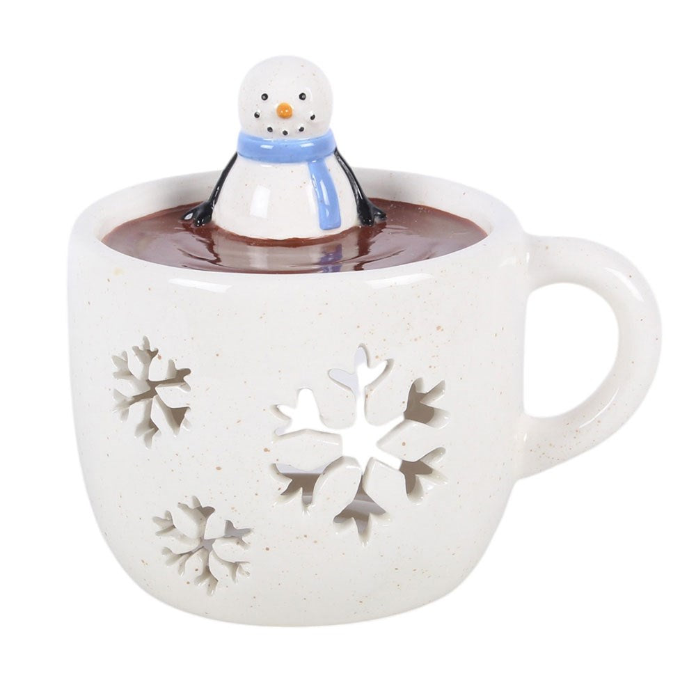 Snowman Hot Chocolate Oil Burner &amp; Wax Warmer